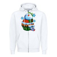 White snowman cupcake Zipper Hoodie - AdoDesignShop