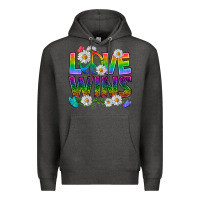 Charcoal Heather Pride LGBTQ+ Love Wins Premium Hoodie - BundleAndBundleShop