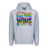 Heather Grey Pride LGBTQ+ Love Wins Premium Hoodie - BundleAndBundleShop