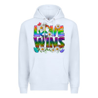 White Pride LGBTQ+ Love Wins Premium Hoodie - BundleAndBundleShop