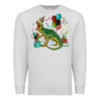 Dove Grey party t rex Premium Sweatshirt - MaliasSmallBusiness