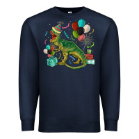 Navy party t rex Premium Sweatshirt - MaliasSmallBusiness