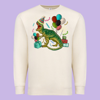 Party T Rex Premium Sweatshirt Designed By Maliassmallbusiness