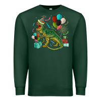 Sports Green party t rex Premium Sweatshirt - MaliasSmallBusiness