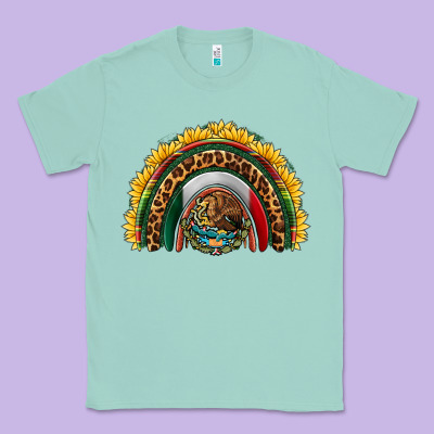 Mexico Sunflower Rainbow Classic Tee Designed By Hra Design Shop