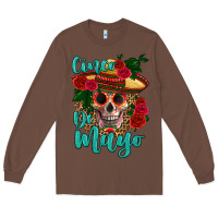 Chestnut cinco de mayo skull Long Sleeve Tee - HRA Design Shop