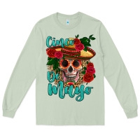 Matcha cinco de mayo skull Long Sleeve Tee - HRA Design Shop