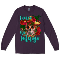 Plum cinco de mayo skull Long Sleeve Tee - HRA Design Shop
