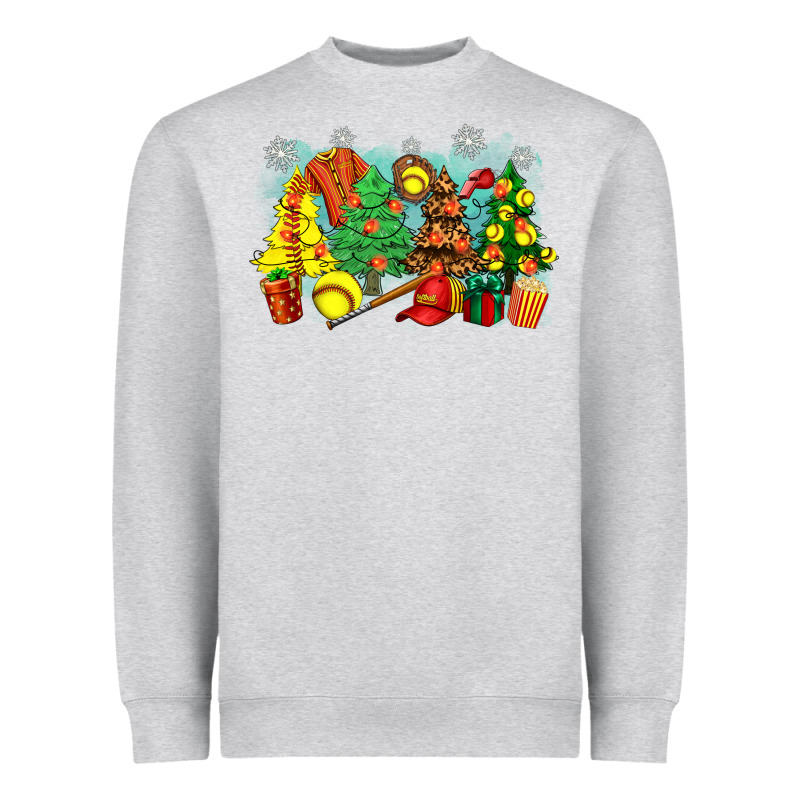 Christmas Trees With Softball Heavyweight Sweatshirt by Zillion Design Studio | Teevron