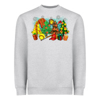 Heather Grey christmas trees with softball Heavyweight Sweatshirt - Zillion Design Studio