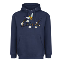 Navy bee kind Heavyweight Hoodie - MaliasSmallBusiness