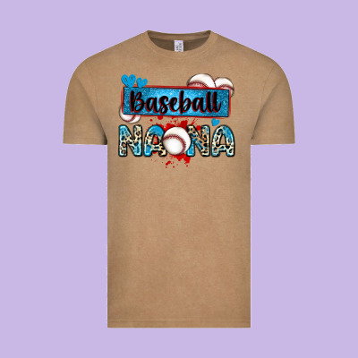 Baseball Nana With Leopard Vintage Tee Designed By Zillion Design Studio