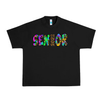Black senior 2022 tie die leopard Urban Heavy Tee - RanaPortraitStore
