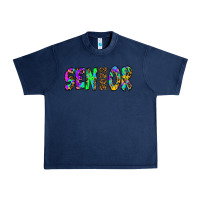 Navy senior 2022 tie die leopard Urban Heavy Tee - RanaPortraitStore