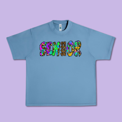 Senior 2022 Tie Die Leopard Urban Heavy Tee Designed By Ranaportraitstore