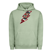 Pigment Oil Green Western Aztec Pattern Lightning Urban Hoodie - Bettercallsaul