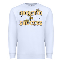 White addicted to success Premium Sweatshirt - MaliasSmallBusiness