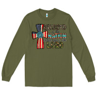 Army Green blessed İs the nation whose god is the lord Long Sleeve Tee - CowhideDigitalArt