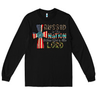 Black blessed İs the nation whose god is the lord Long Sleeve Tee - CowhideDigitalArt