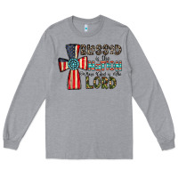 Heather Grey blessed İs the nation whose god is the lord Long Sleeve Tee - CowhideDigitalArt
