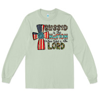 Matcha blessed İs the nation whose god is the lord Long Sleeve Tee - CowhideDigitalArt