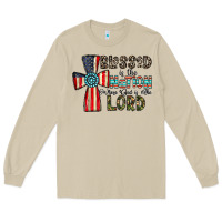 Mushroom blessed İs the nation whose god is the lord Long Sleeve Tee - CowhideDigitalArt