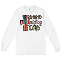 White blessed İs the nation whose god is the lord Long Sleeve Tee - CowhideDigitalArt