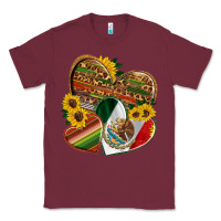 Burgundy mexico heart and sunflower Classic Tee - HRA Design Shop