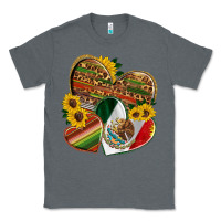 Charcoal Heather mexico heart and sunflower Classic Tee - HRA Design Shop