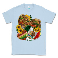 Dusty Blue mexico heart and sunflower Classic Tee - HRA Design Shop