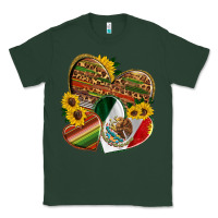 Sports Green mexico heart and sunflower Classic Tee - HRA Design Shop