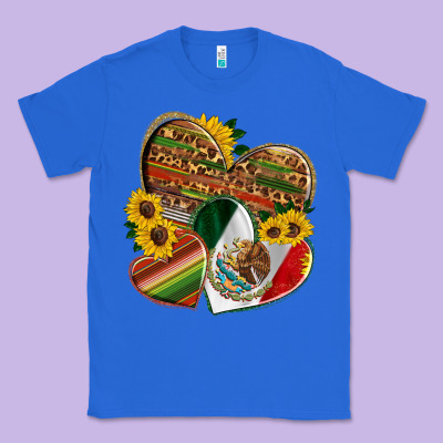 Mexico Heart And Sunflower Classic Tee Designed By Hra Design Shop