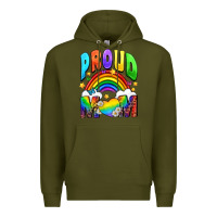 Army Green Western Proud Mom Premium Hoodie - BundleAndBundleShop