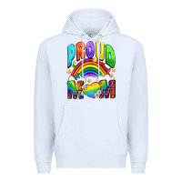 White Western Proud Mom Premium Hoodie - BundleAndBundleShop
