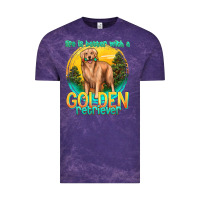 Cloud Purple life is better with a golden retriever Vintage Tee - texasbilliewilder