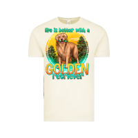 Vintage Arctic life is better with a golden retriever Vintage Tee - texasbilliewilder
