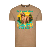 Vintage Coffee life is better with a golden retriever Vintage Tee - texasbilliewilder