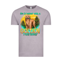 Vintage Zinc life is better with a golden retriever Vintage Tee - texasbilliewilder