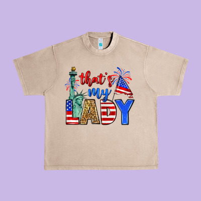 That's My Lady 4th Of July Urban Heavy Tee Designed By Zillion Design Studio