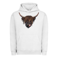 Pigment Lunar Rock black highland cow Urban Hoodie - RanaPortraitStore