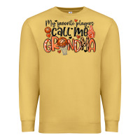 Antique Gold my favorite players call me grandma Premium Sweatshirt - MaliasSmallBusiness