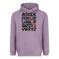 Lavender pride alphabet Heavyweight Hoodie - MaliasSmallBusiness
