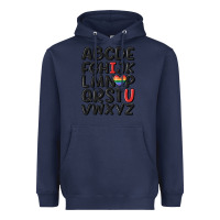 Navy pride alphabet Heavyweight Hoodie - MaliasSmallBusiness