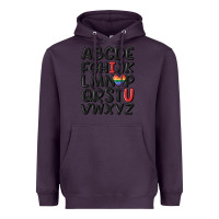 Plum pride alphabet Heavyweight Hoodie - MaliasSmallBusiness