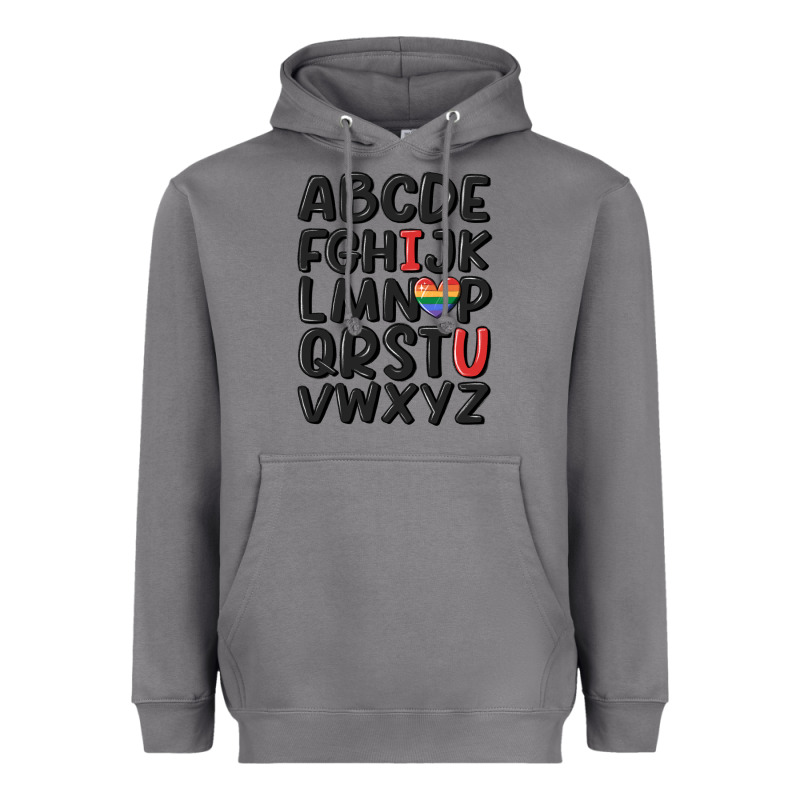 Pride Alphabet Heavyweight Hoodie by MaliasSmallBusiness | Teevron