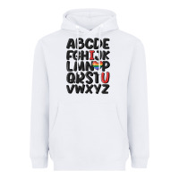White pride alphabet Heavyweight Hoodie - MaliasSmallBusiness