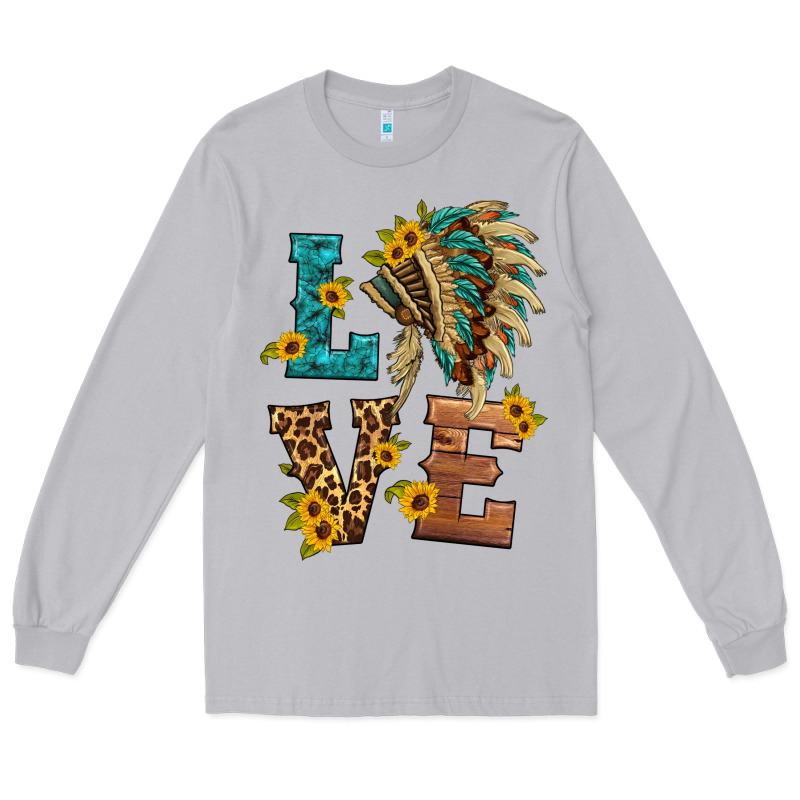Love Indian Headdress Long Sleeve Tee by HRA Design Shop | Teevron