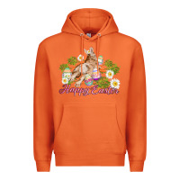 Carrot easter bunny with carrots and daisy Premium Hoodie - AdoDesignShop