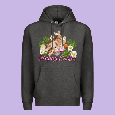 Easter Bunny With Carrots And Daisy Premium Hoodie Designed By Adodesignshop