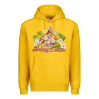 Lemon easter bunny with carrots and daisy Premium Hoodie - AdoDesignShop